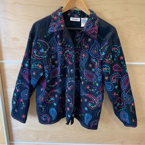 Multicolour Paisley Button Up Causal Day Coat